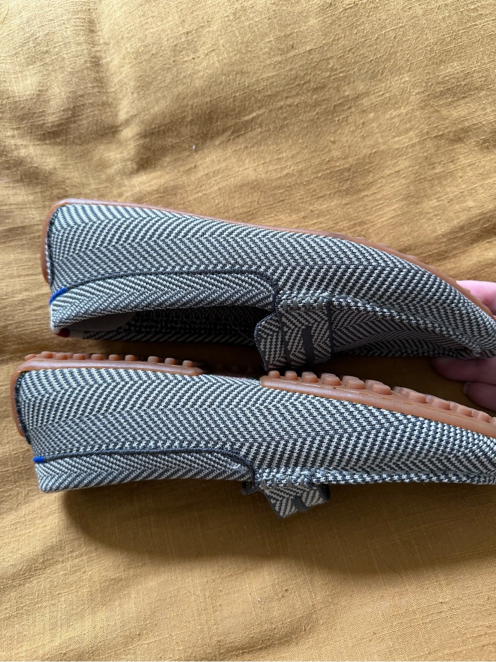Rothy's Women’s Grey Herringbone Slip-On Loafers - Picture 3 of 8